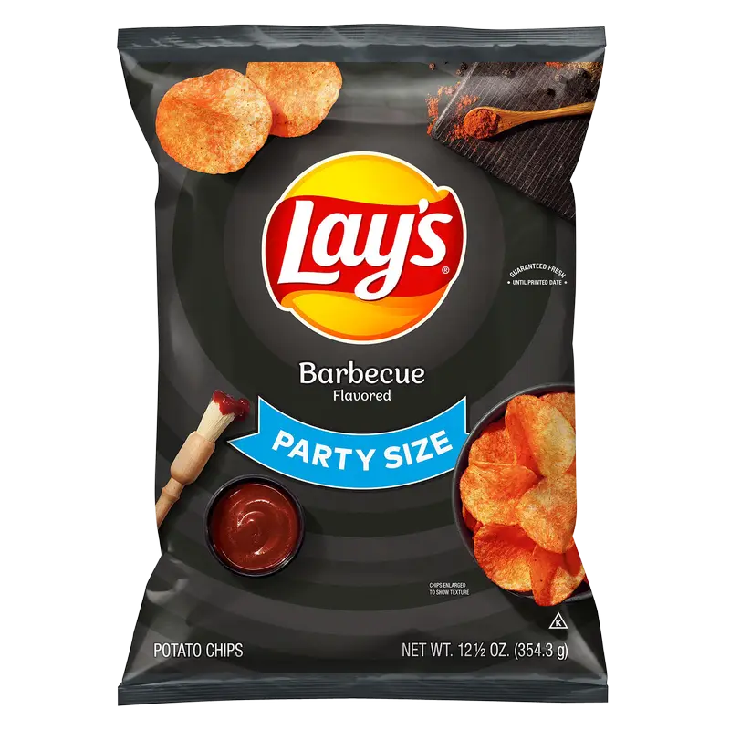 A bag of BBQ Lays chips