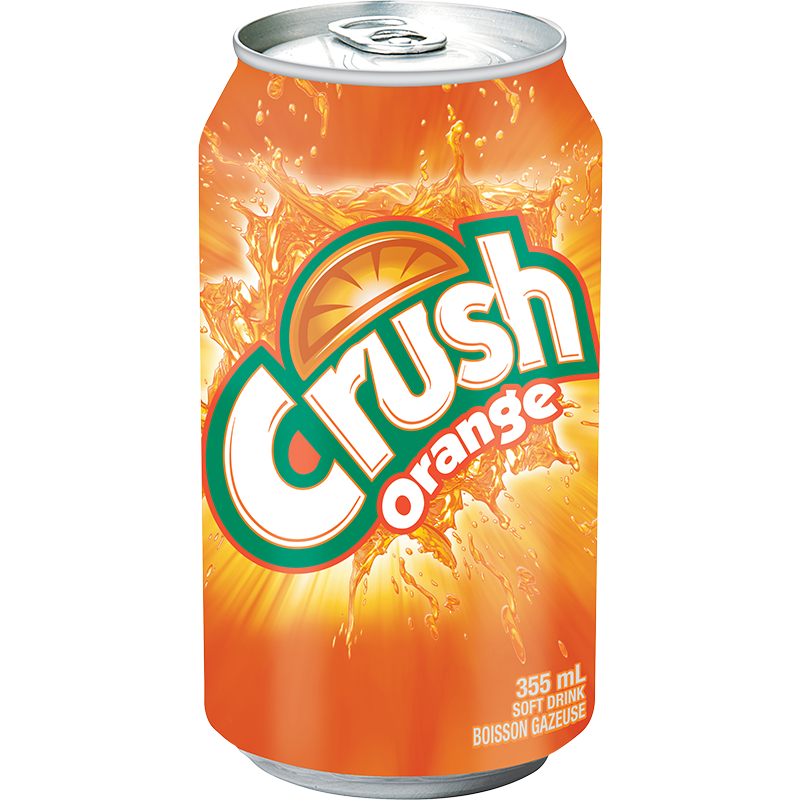 Orange soda can